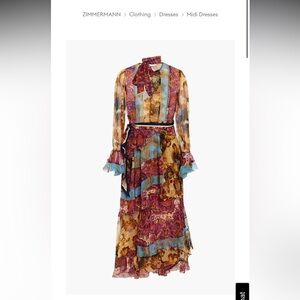 Bohemian Paisley Tie-Neck Maxi Dress in Multicolor